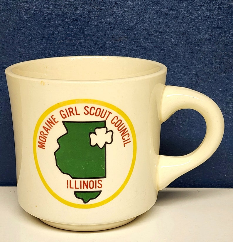 Vintage Girl Scout Coffee Mug Moraine Illinois Council image 1