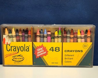 Crayola 48 plastic container crayons