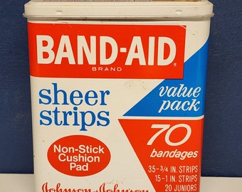 Johnson & Johnson Band Aid Sheer Strips 70 Value Pack Tin