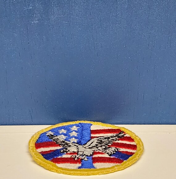 American Flag Eagle Peace Sign Patch - image 6