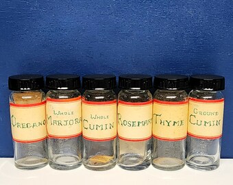 Vintage Glass Spice Containers