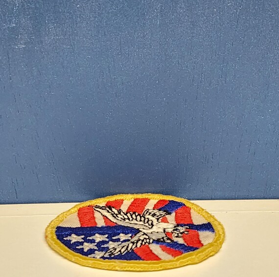 American Flag Eagle Peace Sign Patch - image 2