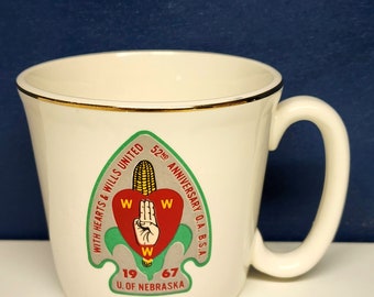 1967 Boy Scouts 52nd Anniversary O.A. B.S.A. University of Nebraska Coffee Mug