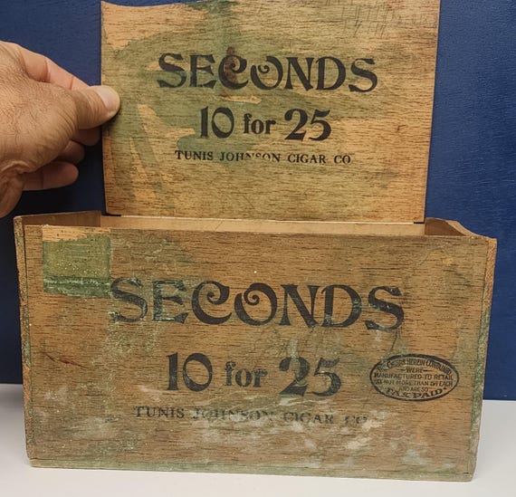 Tunis Johnson Cigar Co. Seconds Wooden Cigar Box - Etsy