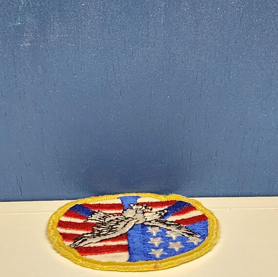 American Flag Eagle Peace Sign Patch - image 3