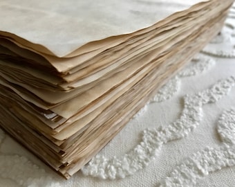 Coffee Dyed Tea Dyed Paper Coffee Stain Tea Stain Paper 50 Sheets  For use in Junk Journals, Scrapbook, Mixed Media, Collage, Embellishments