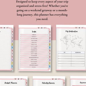 Ultimate Travel Planner | Detailed Trip Organizer | Budget, Itinerary, Packing List | Digital & Printable PDF ADHD Planner | Planner Sticker
