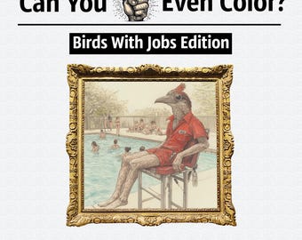 Pájaros con trabajos: divertido libro para colorear de Can You Even Color?