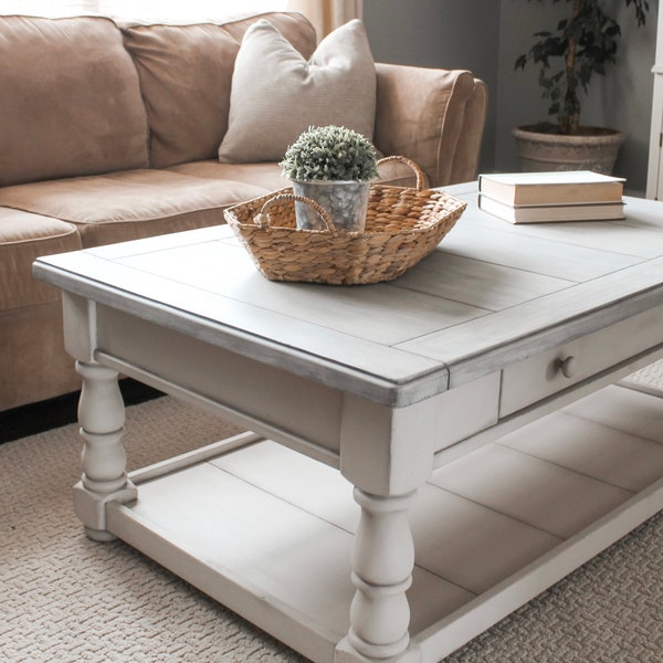 Chalk Painted Table Etsy