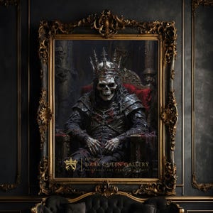 King of the Dark Order: Gothic Skeleton Digital Art Print | 94