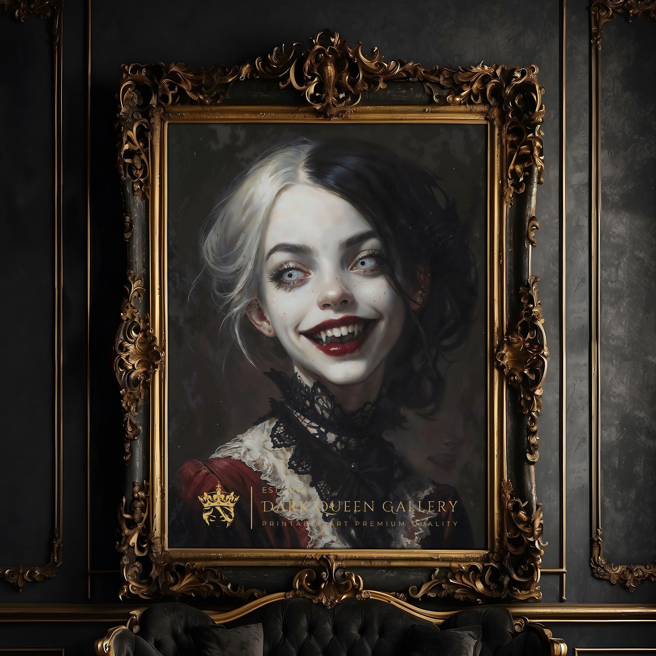ヤング・ヴァンパイア・プリント：ダーク・アカデミア・ウォールアート