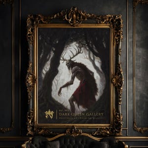 Forest Creature Monster Art | Dark Fantasy Wall Art | Gothic Woodland Decor | Creepy Digital Print | 135