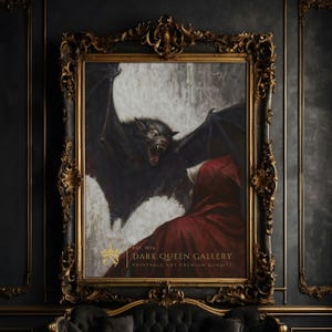 Demonic Bat Gothic Art | Dark Victorian Horror Print | Macabre Wall Decor | Creepy Cottagecore | 139
