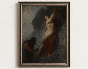 Greek Mythology Dark Academia Decor: Chained Goddess Aphrodite Print (Digital Download) | 147