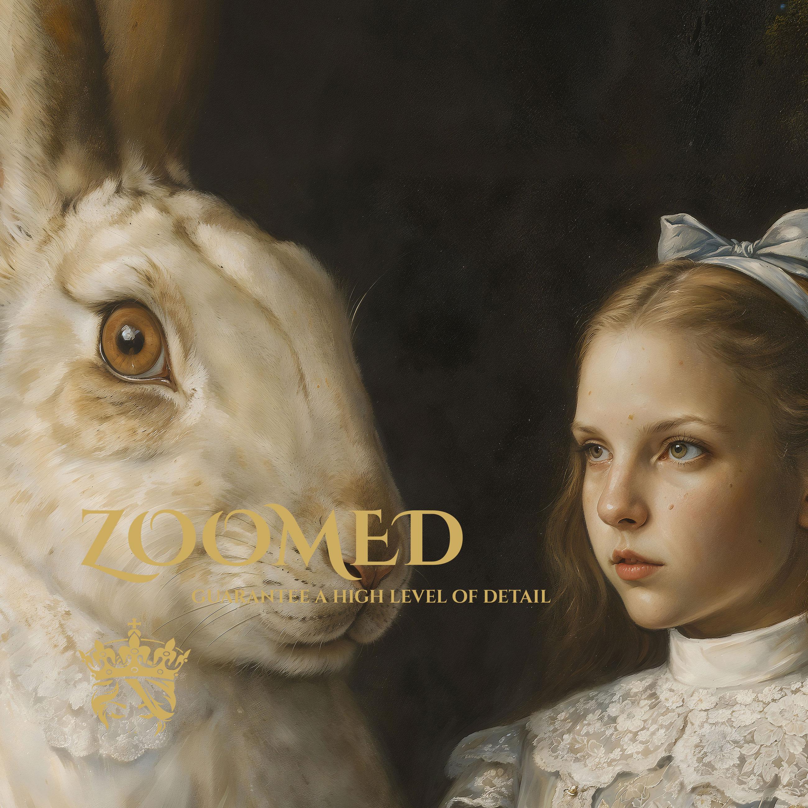 Alice and Rabbit Portrait: Victorian Gothic Fairycore Print (digital ...