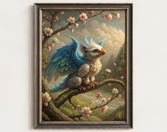 Baby Griffin Art Print: Skurrile Fantasy Kinderzimmer Deko (digitaler Download) | 297