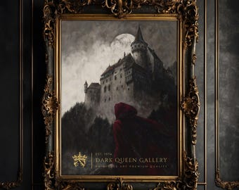 Dracula's Schloss Poster: Gothic Vampir Dark Academia Wand Kunst (Digital) | 144