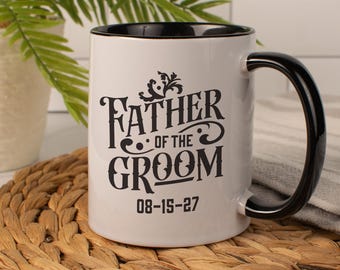 Wedding Party Custom Date Coffee Mug: Personalized Bridal Ceramic Mug