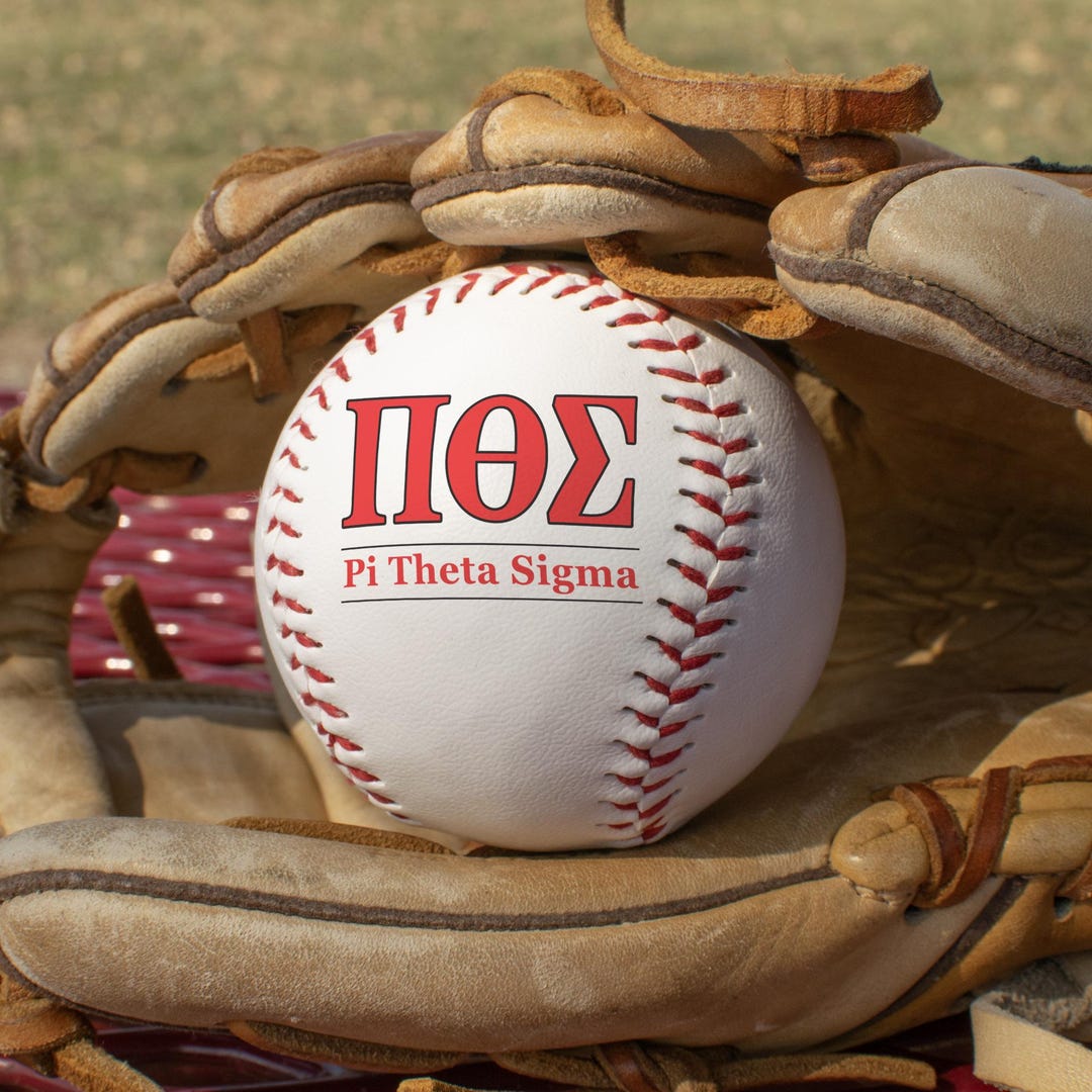 Greek Letters and Custom Text Baseball Ball, College Life Big Little ...