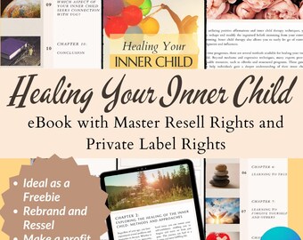 Libros electrónicos PLR de Sanación del niño interior, Guía de superación personal, Libro electrónico de empoderamiento, Crecimiento personal, Guía de trabajo con la sombra, Plantilla Canva