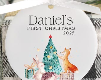 Personalized First Christmas Ornament, Baby Ornament Gift, Christmas Tree Ornament, First Christmas Gift, Baby Name Ornament, Kids Ornament