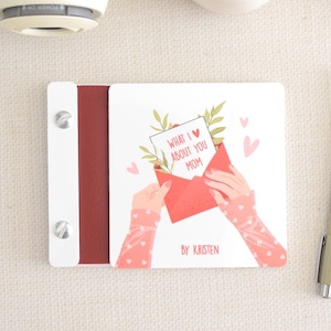 Diario de cartas para mamá, regalo personalizado para el Día de la Madre, álbum de fotos para mamá, regalo de cumpleaños para mamá, álbum de recortes para mamá, un bonito regalo para ella