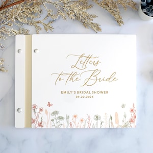 Libro de cartas a la novia, álbum de recortes de novia, regalo de despedida de soltera, regalos de boda, regalo de novia de su esposo, libro de consejos para la futura novia