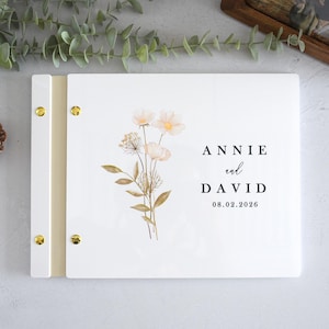 Aesthetic Wedding Guest Book, Polaroids Signing Book, Personalized Wedding Reception Guestbook, Wedding Gift, Engagement Photo Album