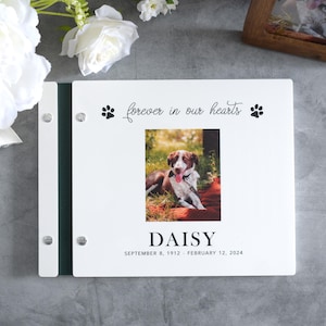 Personalized Pet Memorial Book, Custom Pet Memory Book, Dog Memorial Scrapbook, Pet Loss Gifts, Pet Sympathy Gift for Cat or Any Pet
