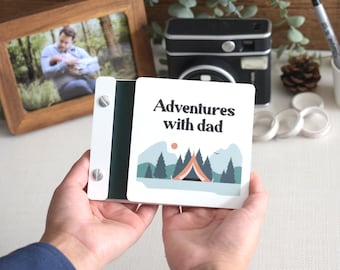 Adventure Book for Dad, Personalized First Fathers Day Gift, Birthday Gifts for Dad from Daughter and Son, New Dad Gifts Photo Album