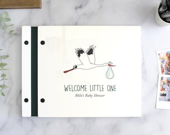 Custom Baby Shower Guest Book, Baby Memory Book, Baby Shower Gift, Advice for Mom to be Book, Guest Sign In Book, Baby Photo Album