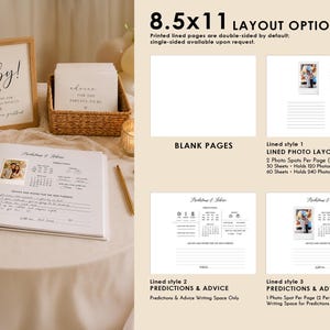A Sweet Baby Is On the Way - Custom Baby Shower Guest Book, Girl or Boy Baby Shower, Baby Predictions and Advice Polaroid Guest Book image 11
