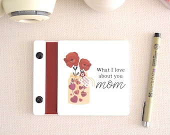 Diario de cartas para mamá, regalo personalizado para el Día de la Madre, álbum de fotos para mamá, regalo de cumpleaños para mamá, álbum de recortes para mamá, regalo bonito para ella