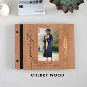 Class of 2026 Graduation Guest Book, Custom Polaroid Guestbook, Grad Party Sign in Book, Graduation Advice and Wishes