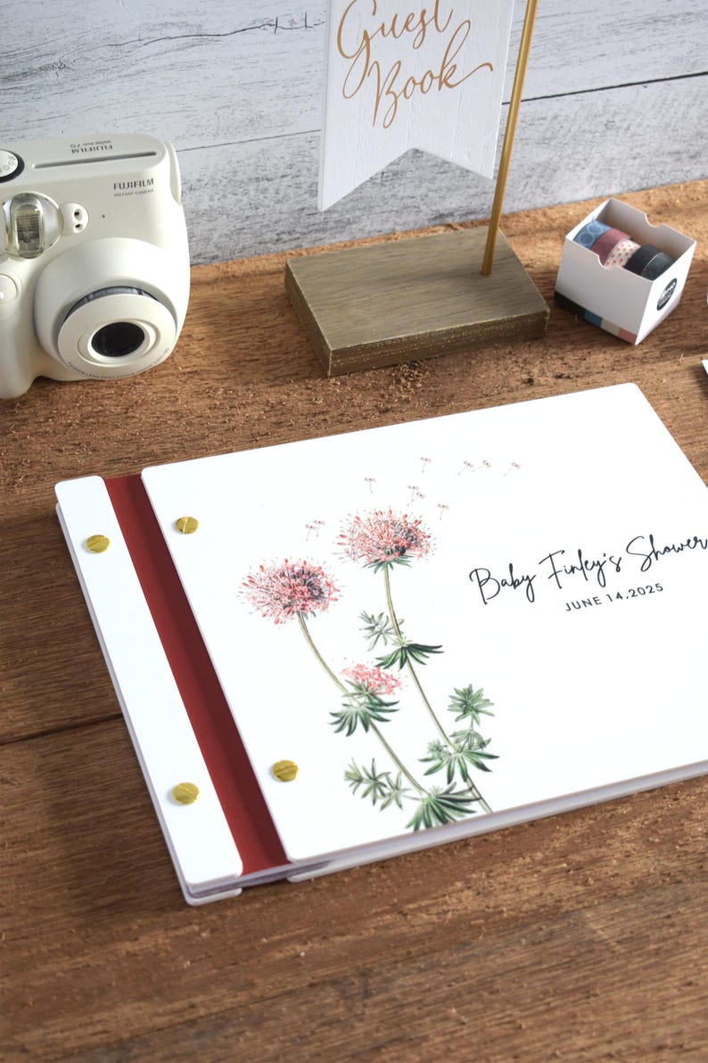 Custom Shower Guest Book, Custom Baby Memory Book, Baby Shower Gift, Advice for Mom to be Book, Guest Sign In Book, Baby Photo Album
