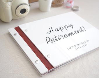 Personalized Retirement Memory Book, Retirement Gift for Her, Retirement Book, Retirement Gift for Coworker, Retirement Album