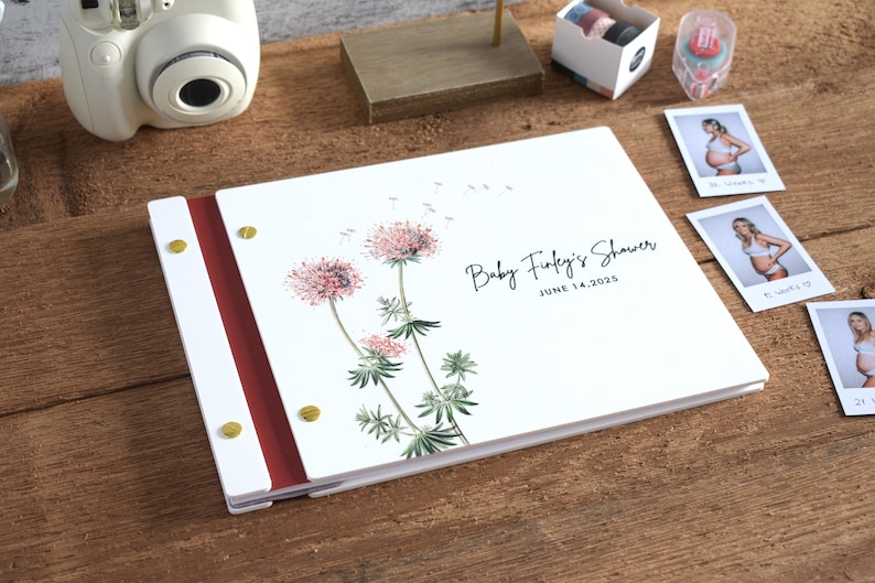 Custom Shower Guest Book, Custom Baby Memory Book, Baby Shower Gift, Advice for Mom to be Book, Guest Sign In Book, Baby Photo Album