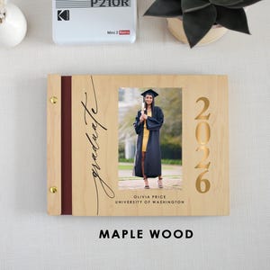 Class of 2026 Graduation Guest Book, Custom Polaroid Guestbook, Grad Party Sign in Book, Graduation Advice and Wishes
