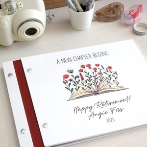 Personalized Retirement Memory Book, Retirement Gift for Her, Retirement Book, Retirement Gift for Coworker, Retirement Album