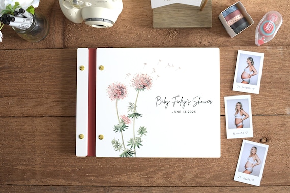 Custom Baby Shower Guest Book, Baby Memory Book, Baby Shower Gift, Advice for Mom to be Book, Guest Sign In Book, Baby Photo Album