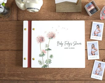 Custom Baby Shower Guest Book, Baby Memory Book, Baby Shower Gift, Advice for Mom to be Book, Guest Sign In Book, Baby Photo Album