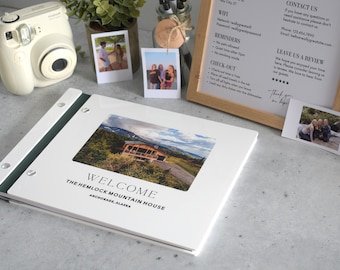 Libro degli ospiti Airbnb moderno, libro di benvenuto Airbnb per case vacanza, registro degli ospiti per case in affitto, regalo di inaugurazione della casa personalizzato