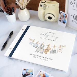 A Sweet Baby Is On the Way Baby Shower Guest Book, Custom Baby Memory Book, Baby Predictions and Advice Polaroid Guest Book