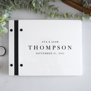 Aesthetic Wedding Guest Book, Polaroids Signing Book, Personalized Wedding Reception Guestbook, Wedding Gift, Engagement Photo Album