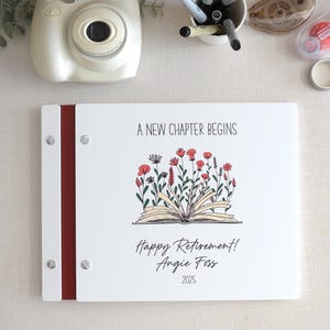 Personalized Retirement Memory Book, Retirement Gift for Her, Retirement Book, Retirement Gift for Coworker, Retirement Album