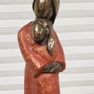 Vintage Genesis Fine Arts &quot;Mother&#39;s Hug&quot; Sculpture: Cold Cast Bronze Resin, Made in Ireland