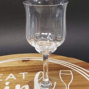 Vintage Baccarat France Optic 6&quot; Crystal Claret Wine Glass, Made in France