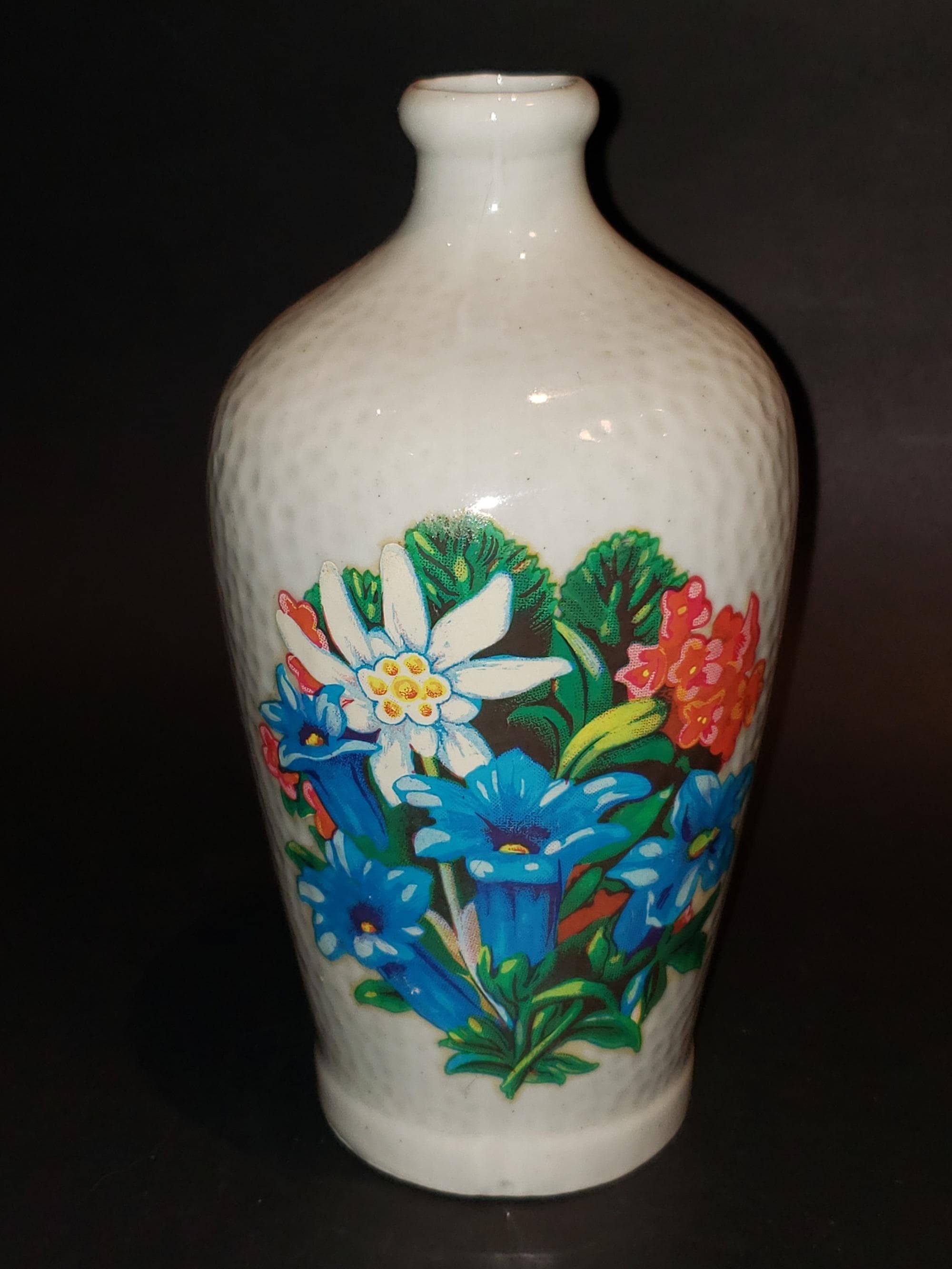 Ruscha_「Enzian」_320/3 Vintage RUSCHA Keramik Vase with Enzian decor, West German