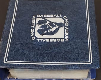 1988年製ヴィンテージ リーフ ベースボールカードアルバム、750枚以上のベースボールカードコレクション付き VG