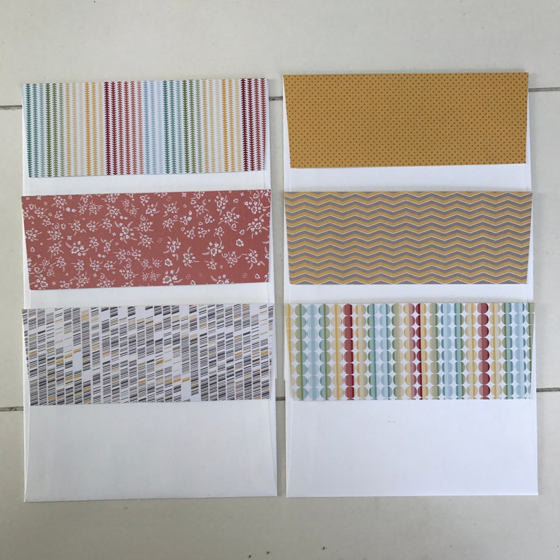 Studio Calico Snippets Stationery with Coordinating Envelopes Set of 6 Handmade Set of Notecards image 4